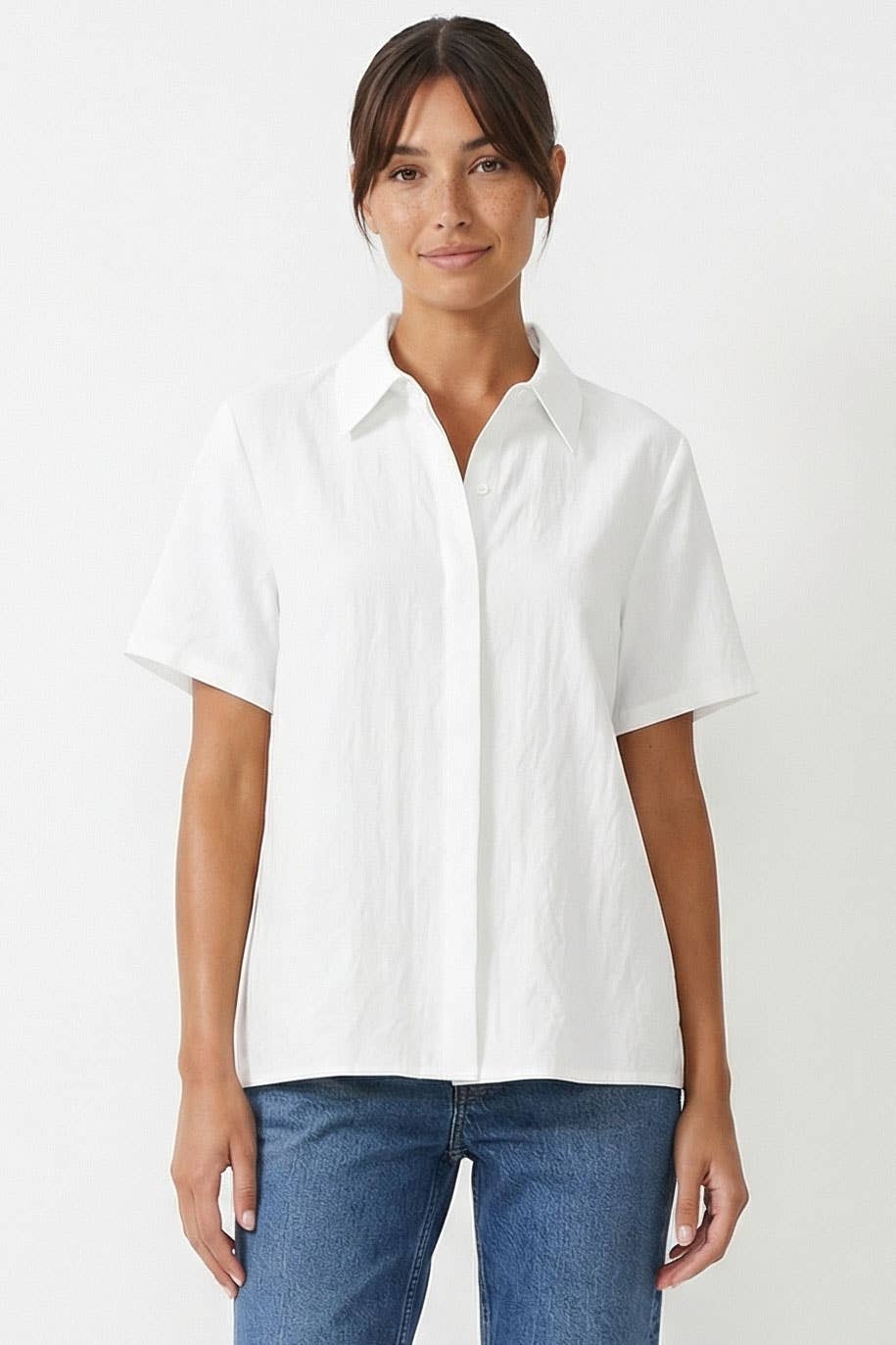 White Summer Button Down