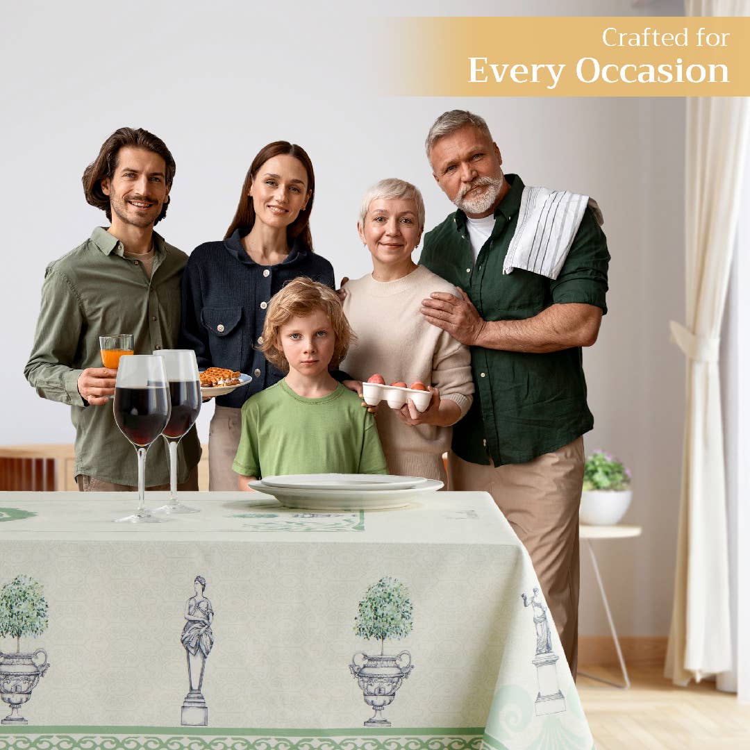 Maison d'Hermine - Design in Every Thread - Tablecloths 100% Cotton - 3 Shapes - Jardin Du Roy