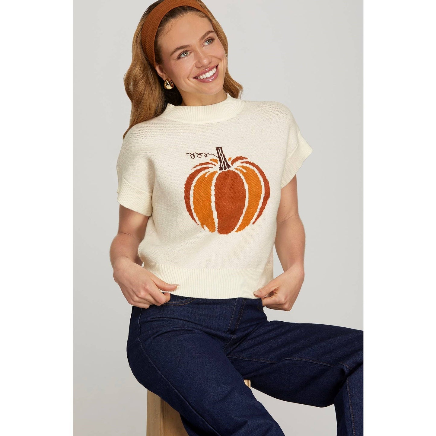 PUMPKIN SWEATER TOP