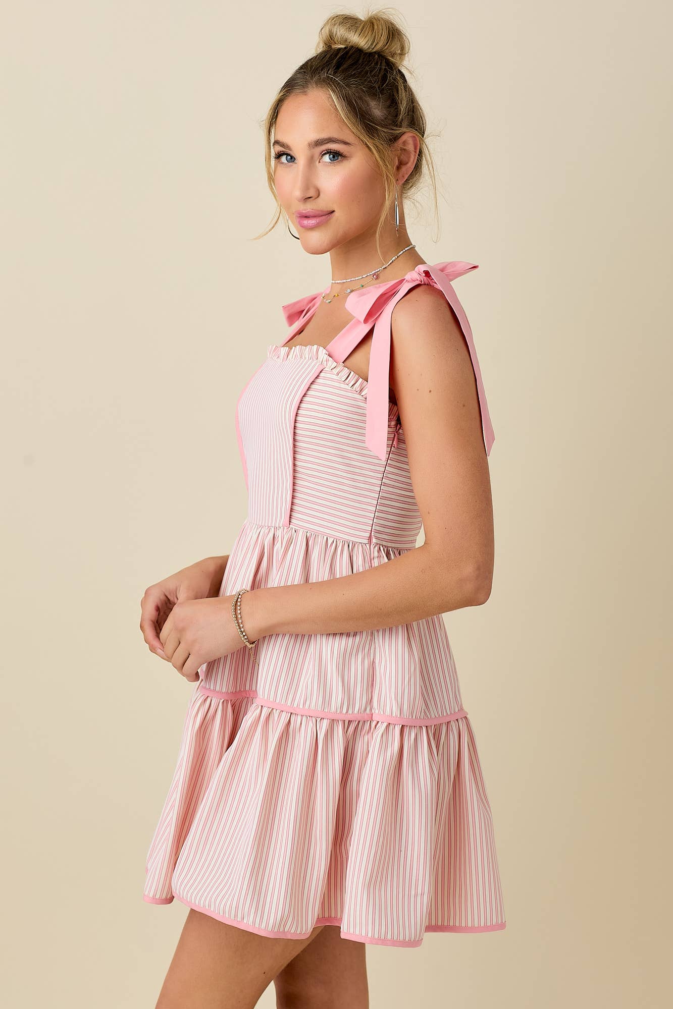 Blush & Bow Mini Dress