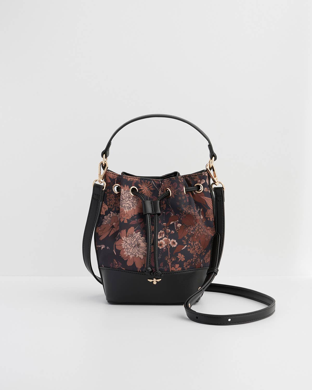 Fable England - Deco Bloom Black Bucket Purse - UK, US & EU