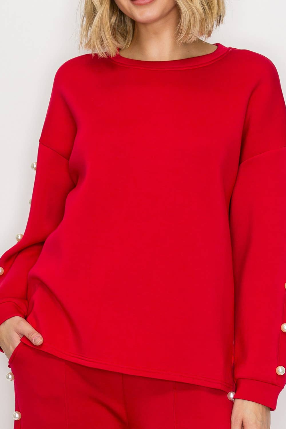 Katri French Scuba Pearl Top