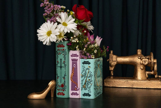 Steel Mill and Co. - Triple Book Vase, Grimm's Fairy Tales