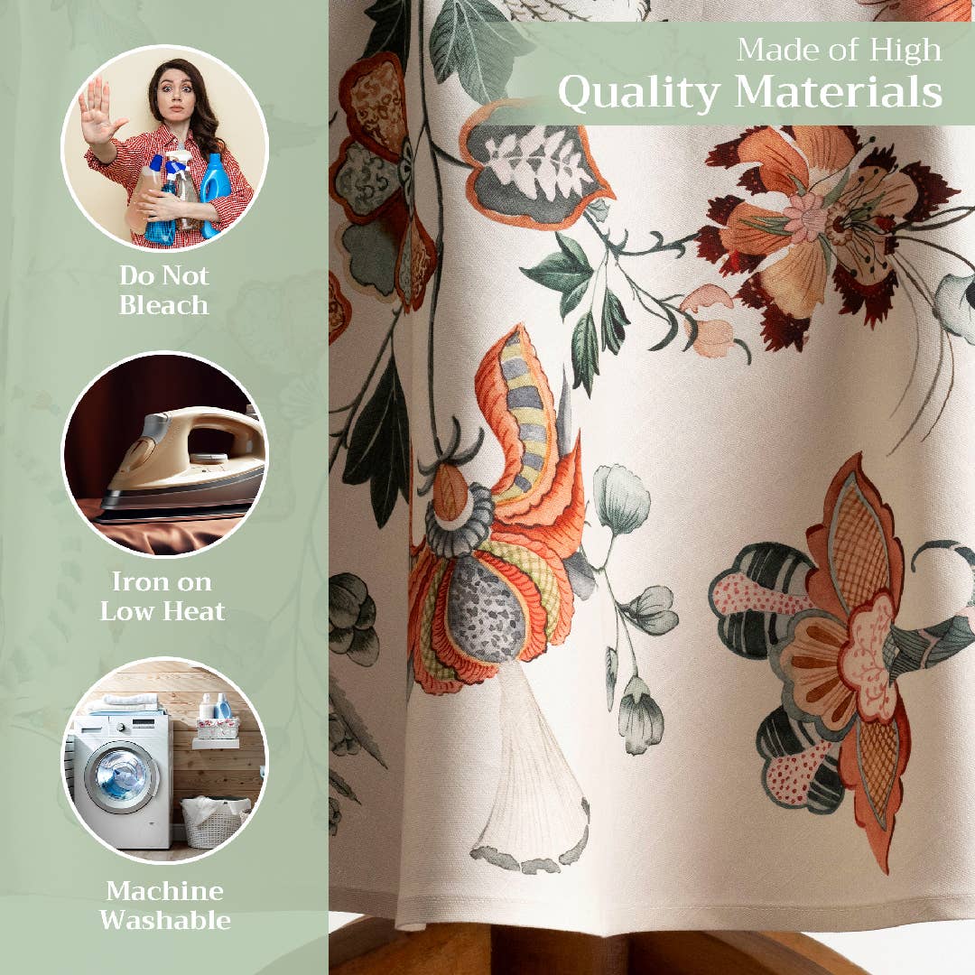 Maison d'Hermine - Design in Every Thread - Tablecloths 100% Cotton - 3 Shapes - Dalida Fall