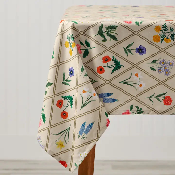 Garden Study Cotton Tablecloth