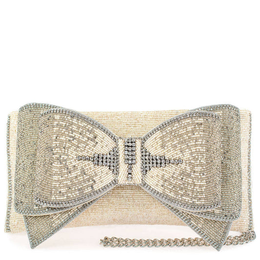 Mary Frances Accessories - Fancy Bow Crossbody Clutch