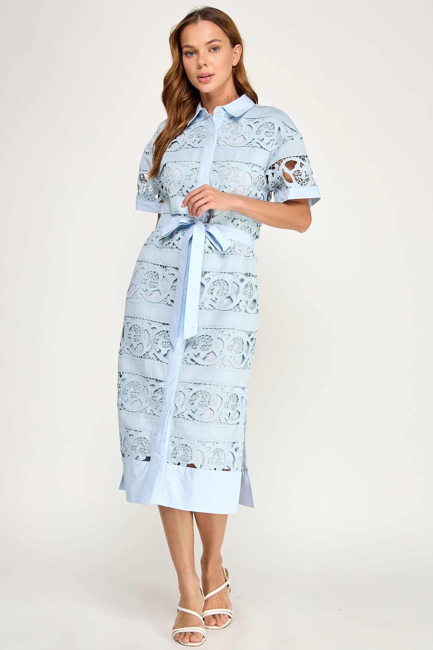 Eleanor Blue Lace Dress