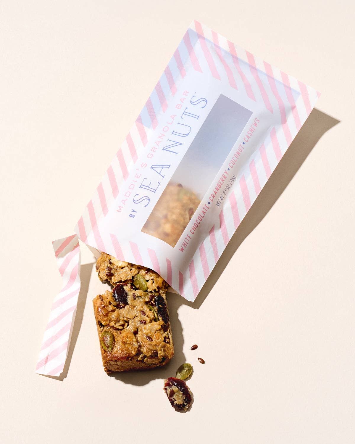Sea Nuts - Maddie's White Chocolate Cranberry Coconut Cashew Granola Bar