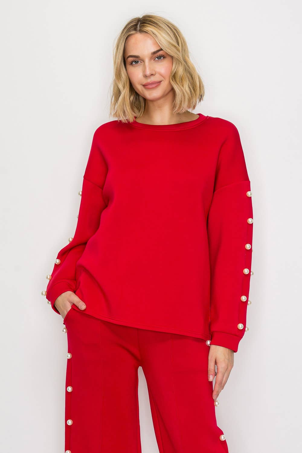 Katri French Scuba Pearl Top