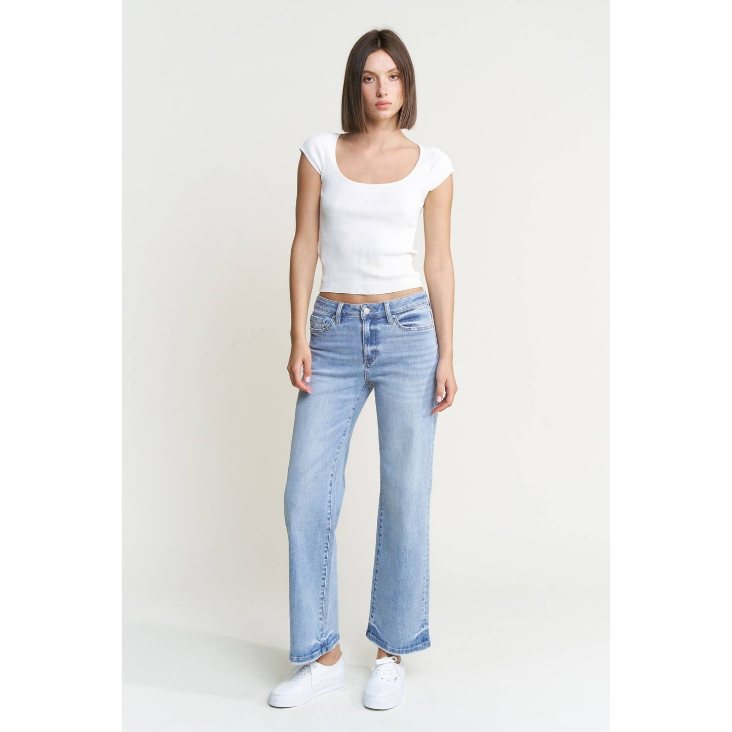 Mica Denim - MID RISE LOOSE FIT STRAIGHT ANKLE