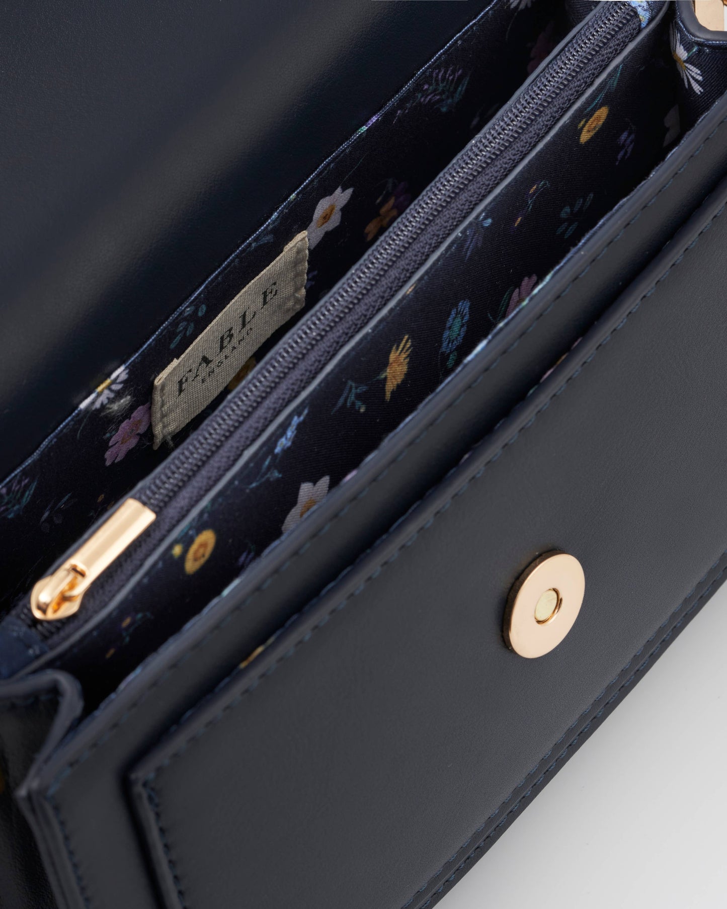 Fable England - Running Bunny Navy Shoulder Purse - UK, US & EU