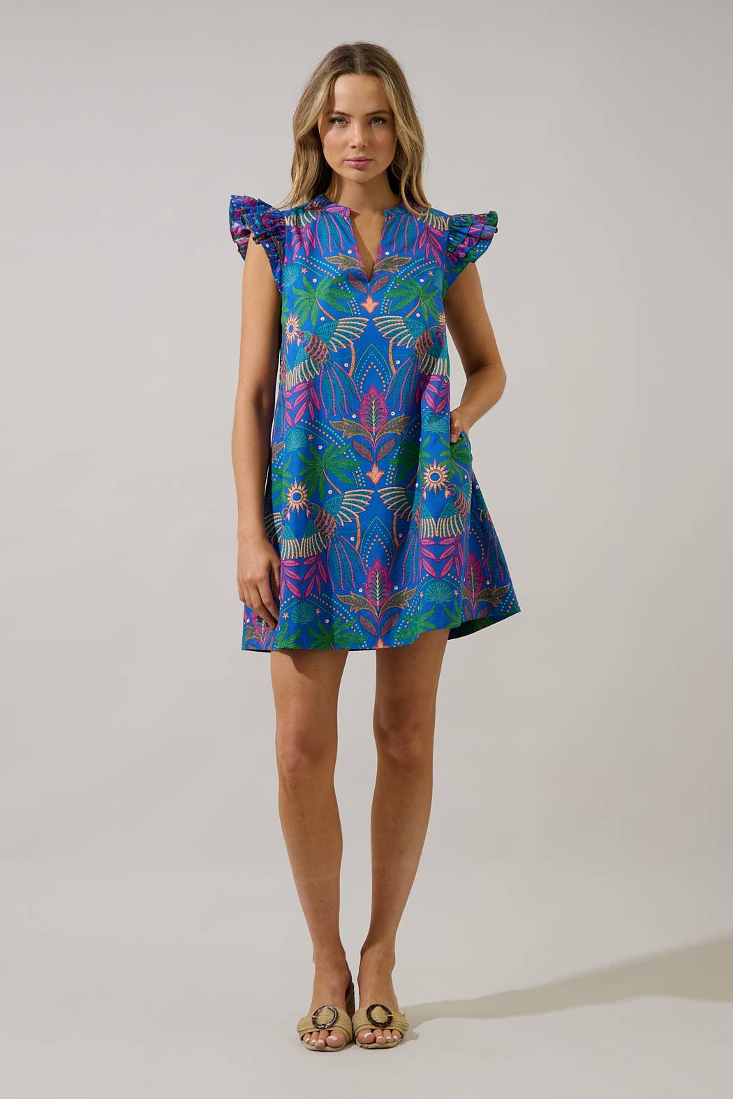 Yori Tropical Evalyn Mini Dress