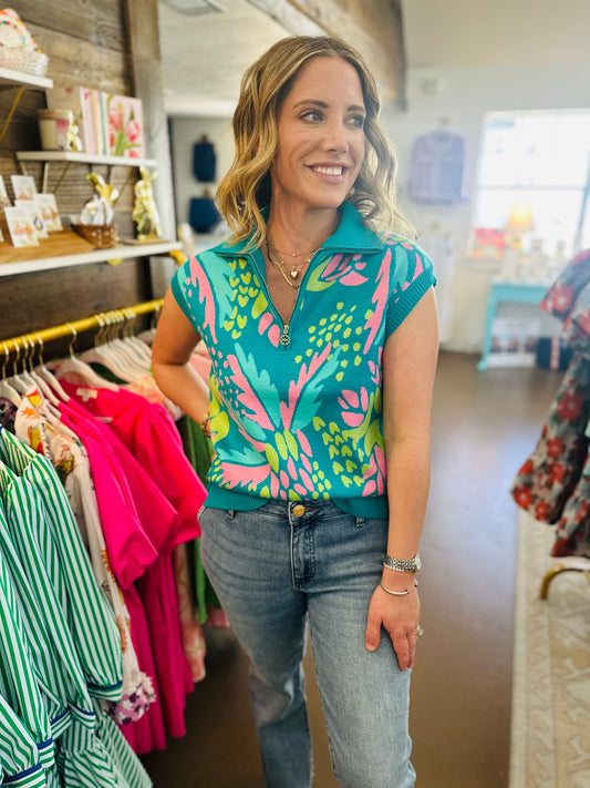 Celia Aloha Green Vest