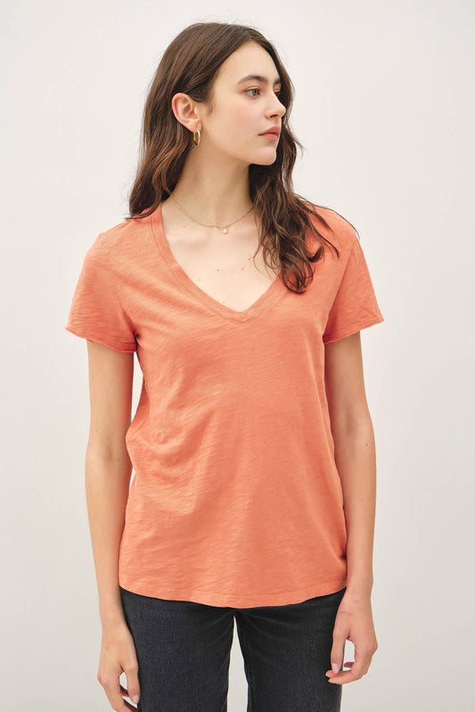 Classic Raw Hem VNeck