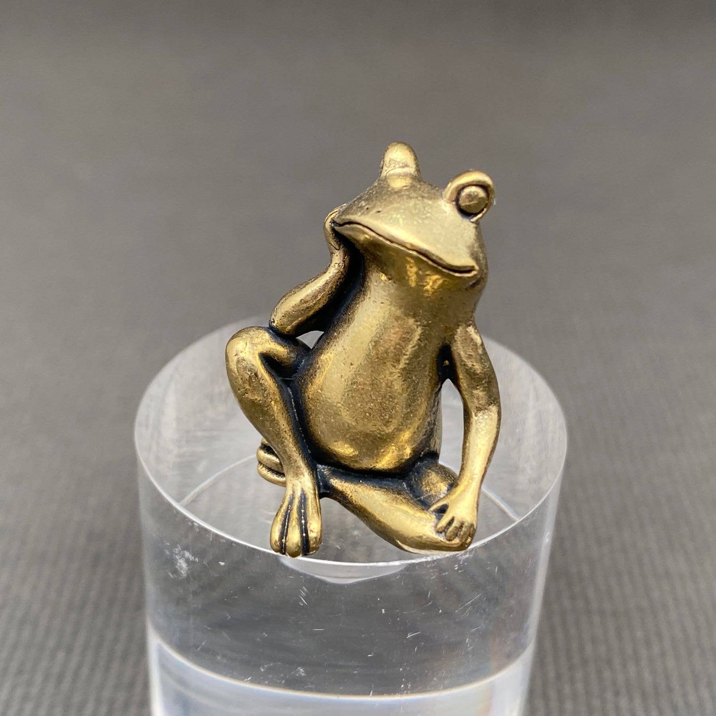 Mio Queena - Brass Sitting Frog Crafts Desktop Ornaments Decoration