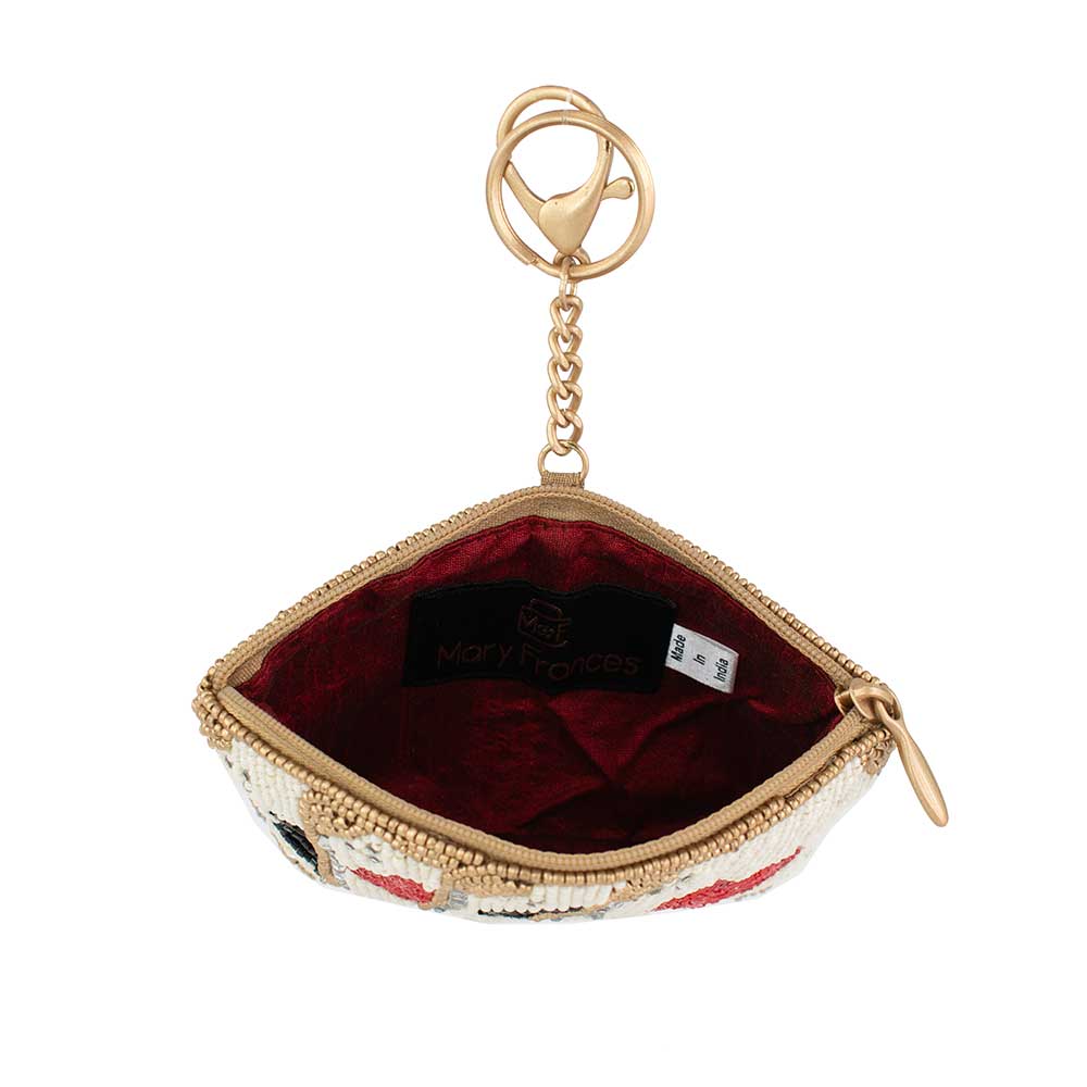 Mary Frances Accessories - Let's Play Beaded Playing Cards Coin Purse/Key Fob