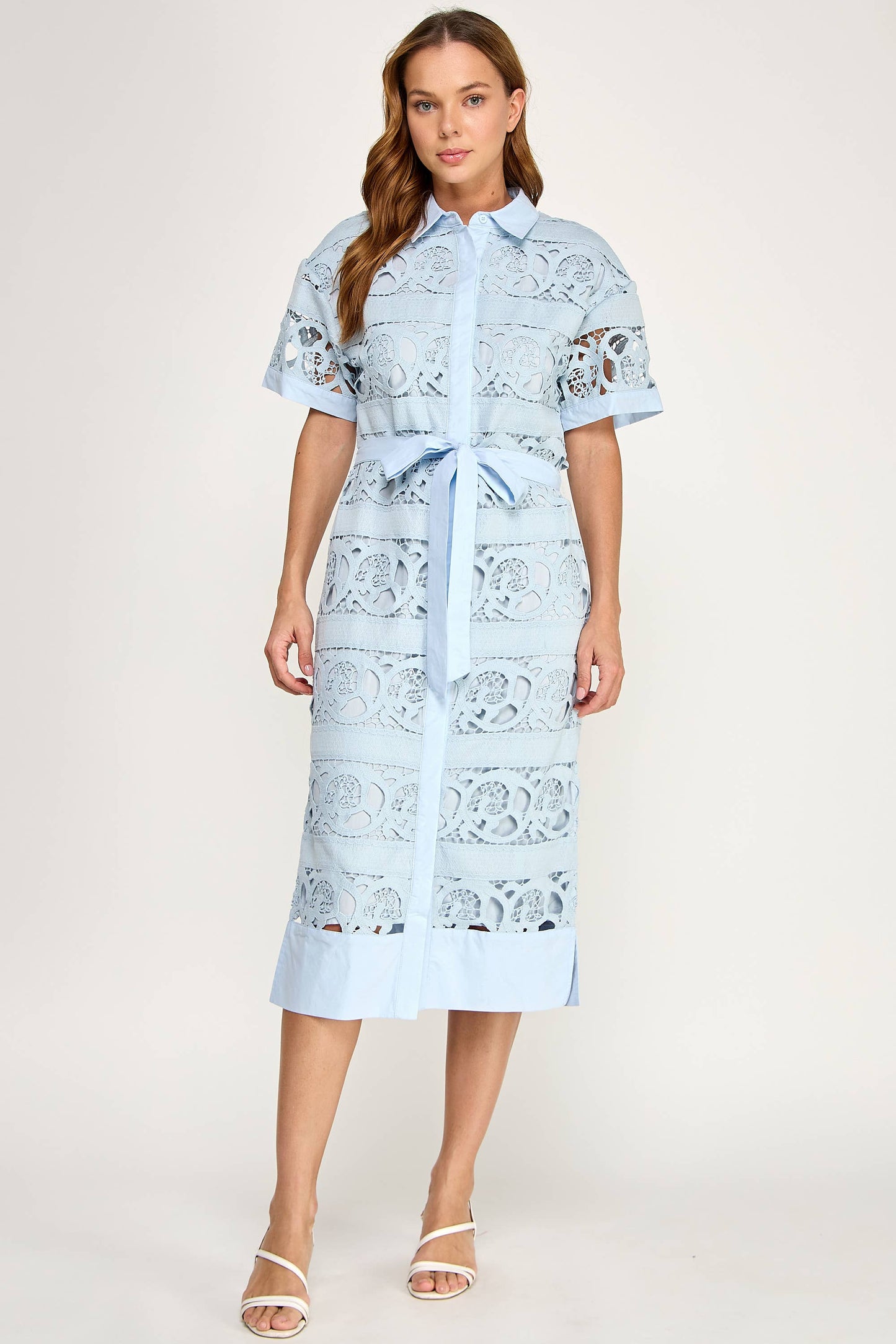Eleanor Blue Lace Dress