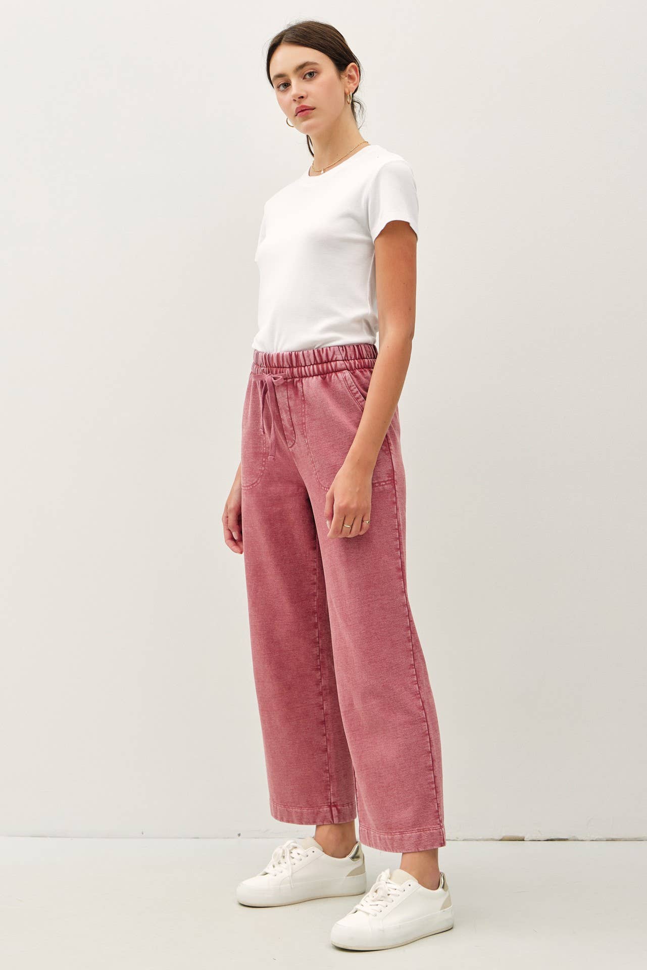 Acid Wash Wide Leg Sweatpants