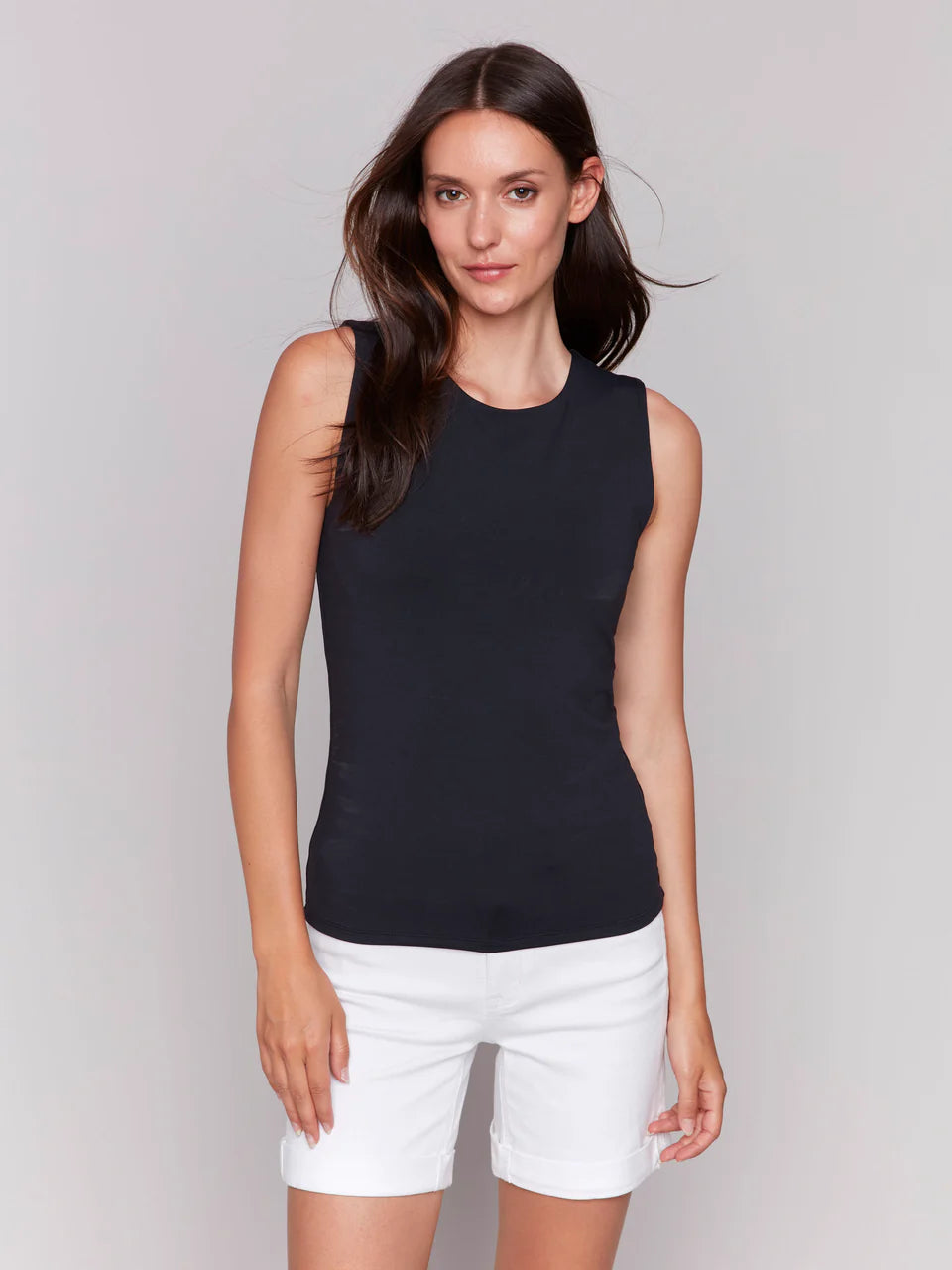 Sleeveless Super Stretch Top Black