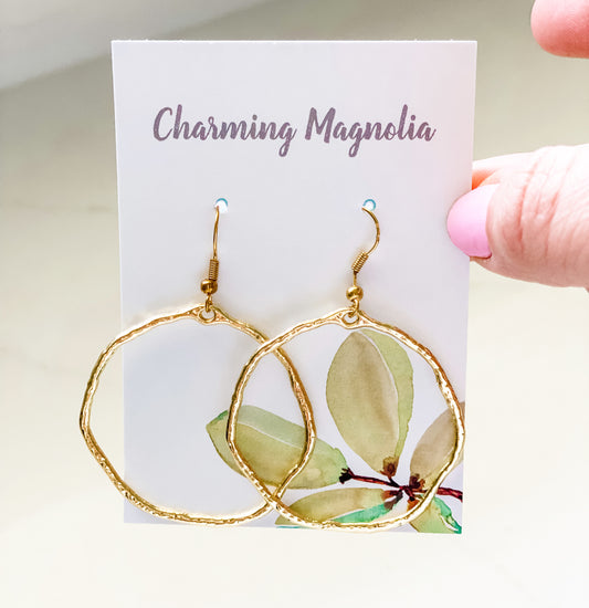 Gold Open Hoop