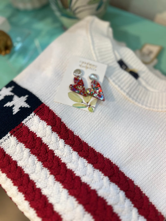 American Flag Sweater