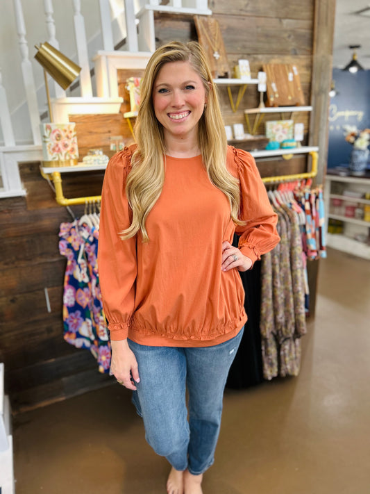Willow Burnt Orange Top by Joh