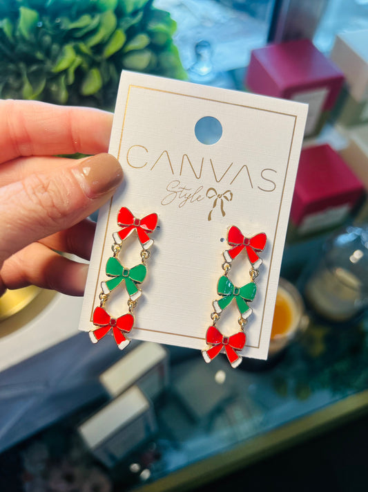 Linked Bow Earrings