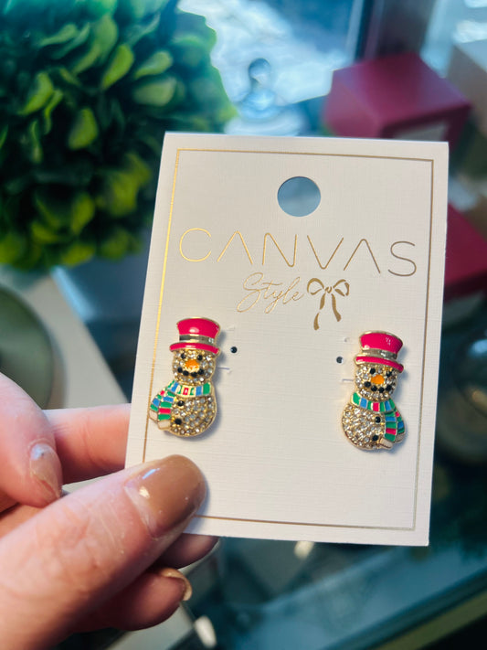 Pave Snowman Stud