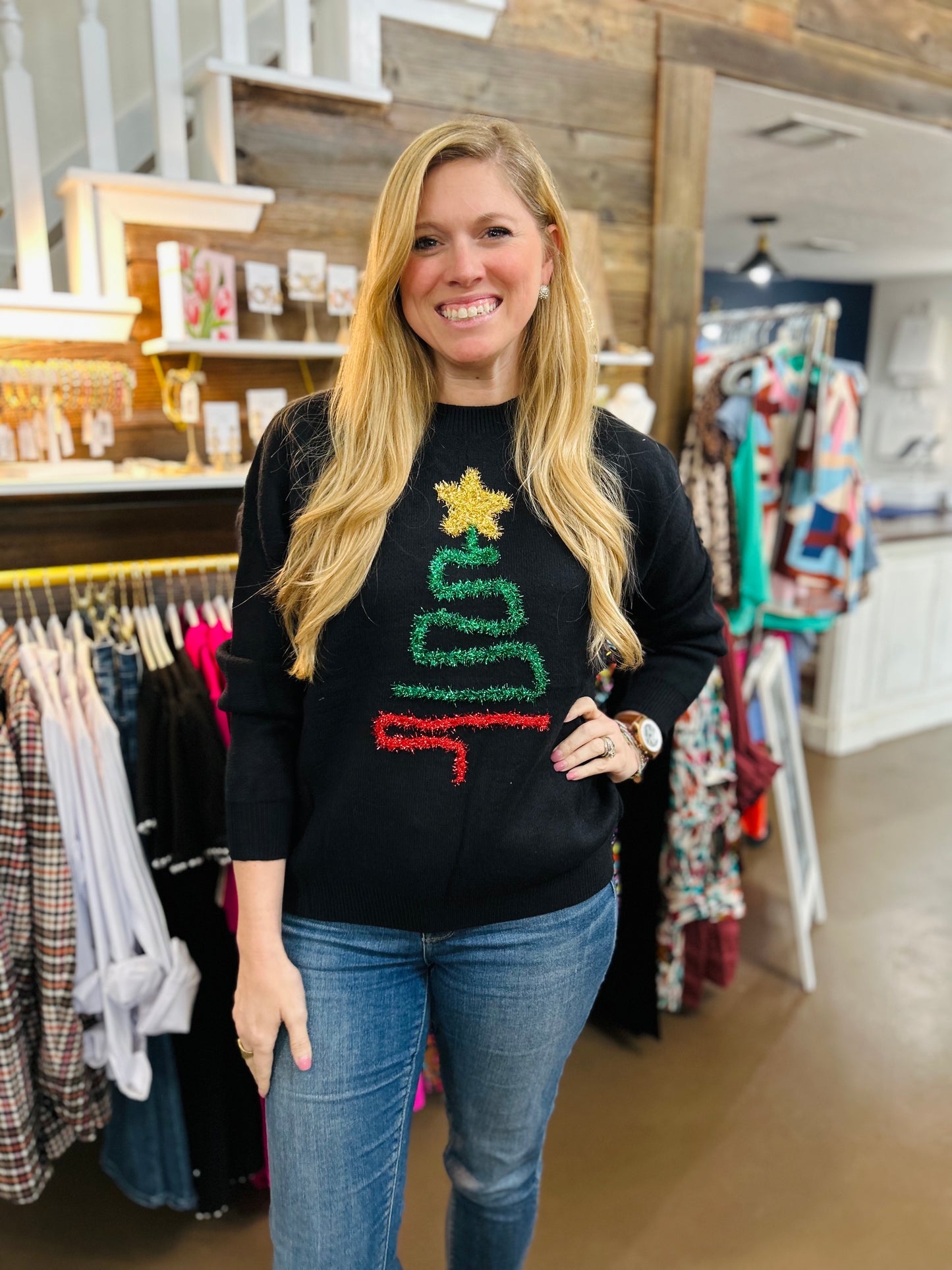 Sparkle Christmas Tree Sweater