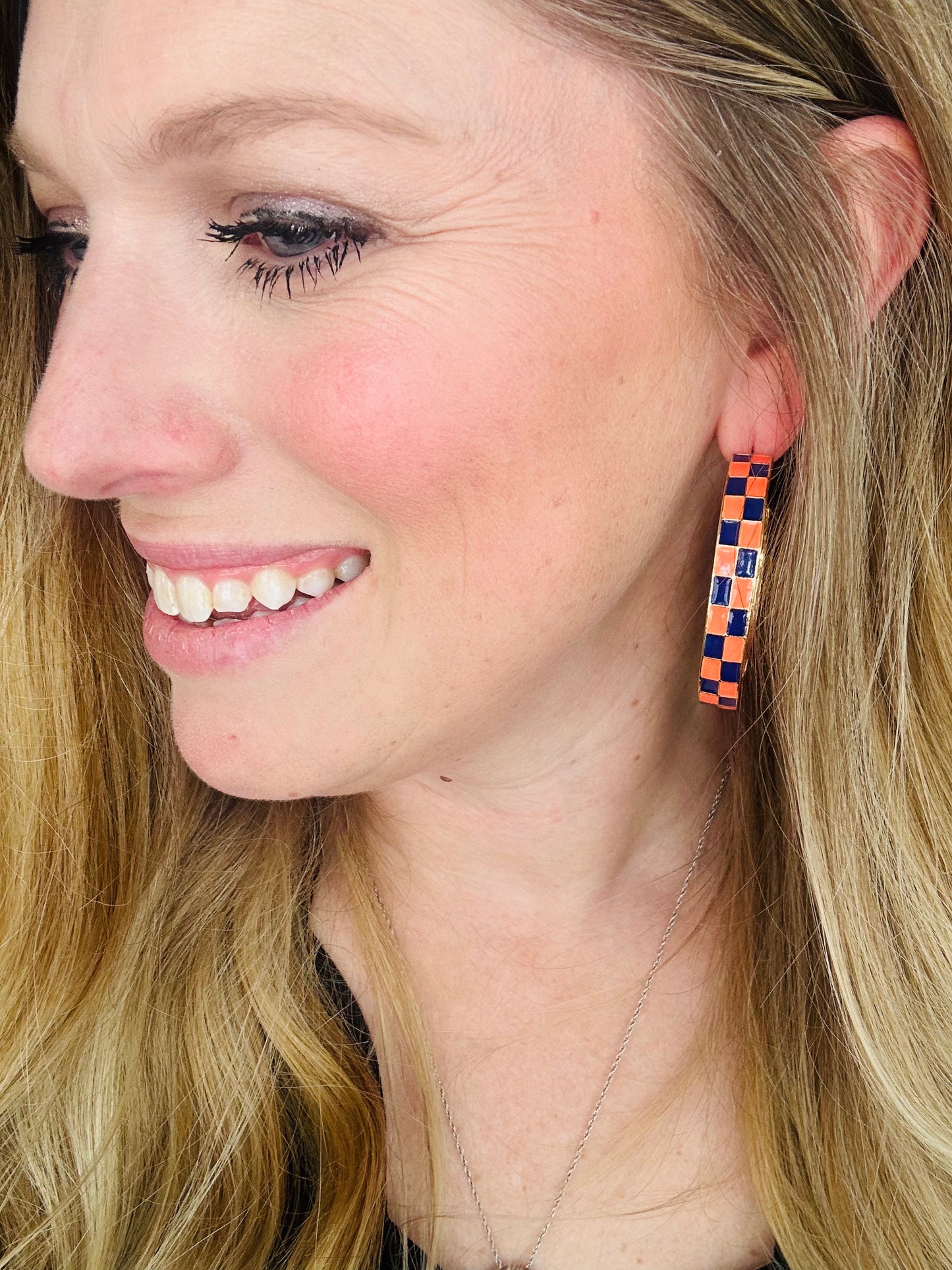 Sunny Check Gameday Earrings