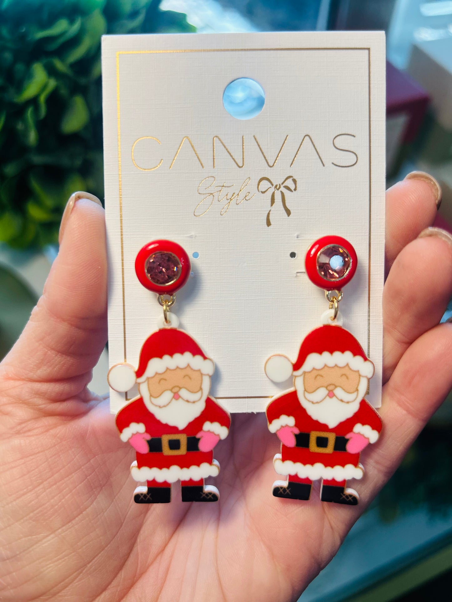 Resin Santa Claus Earrings