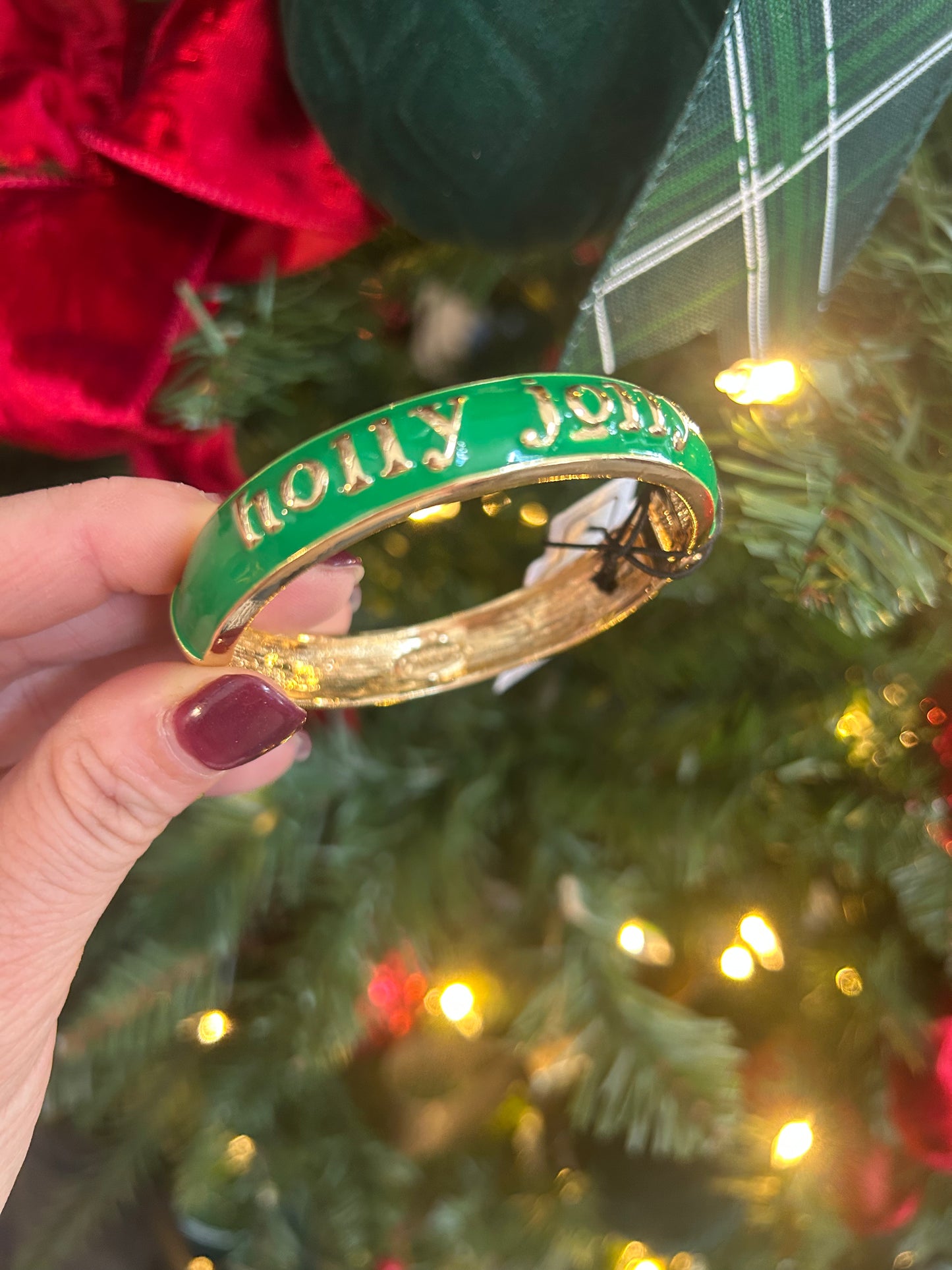 Holly Jolly Green Bangle