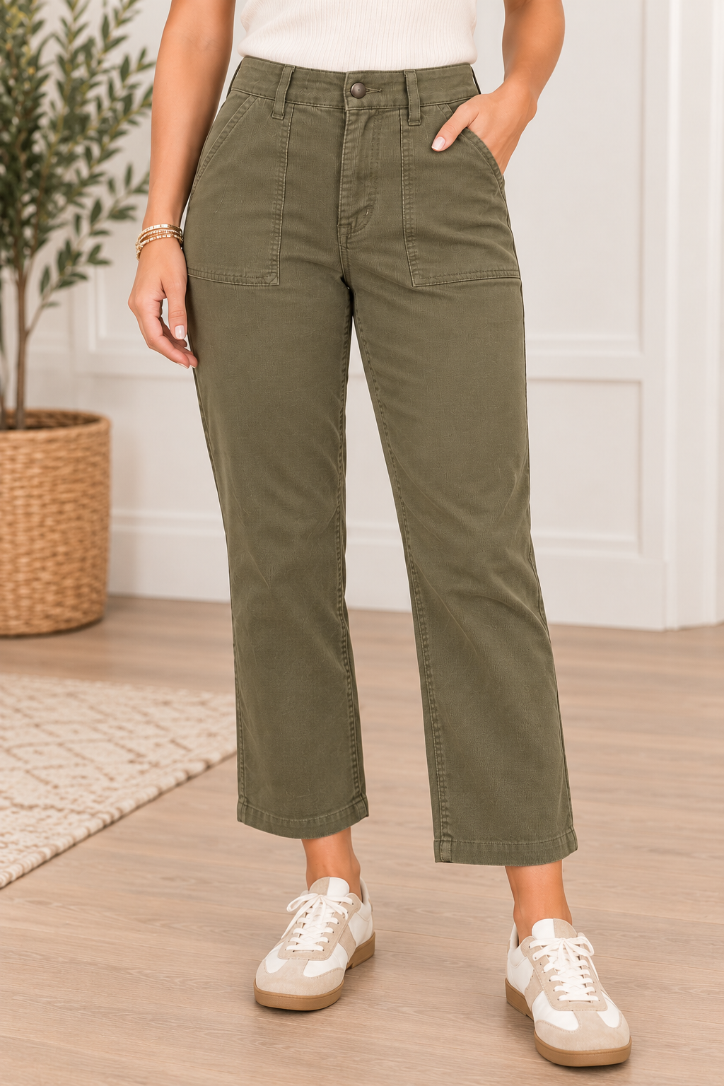 Parkway Denim Olive Trouser