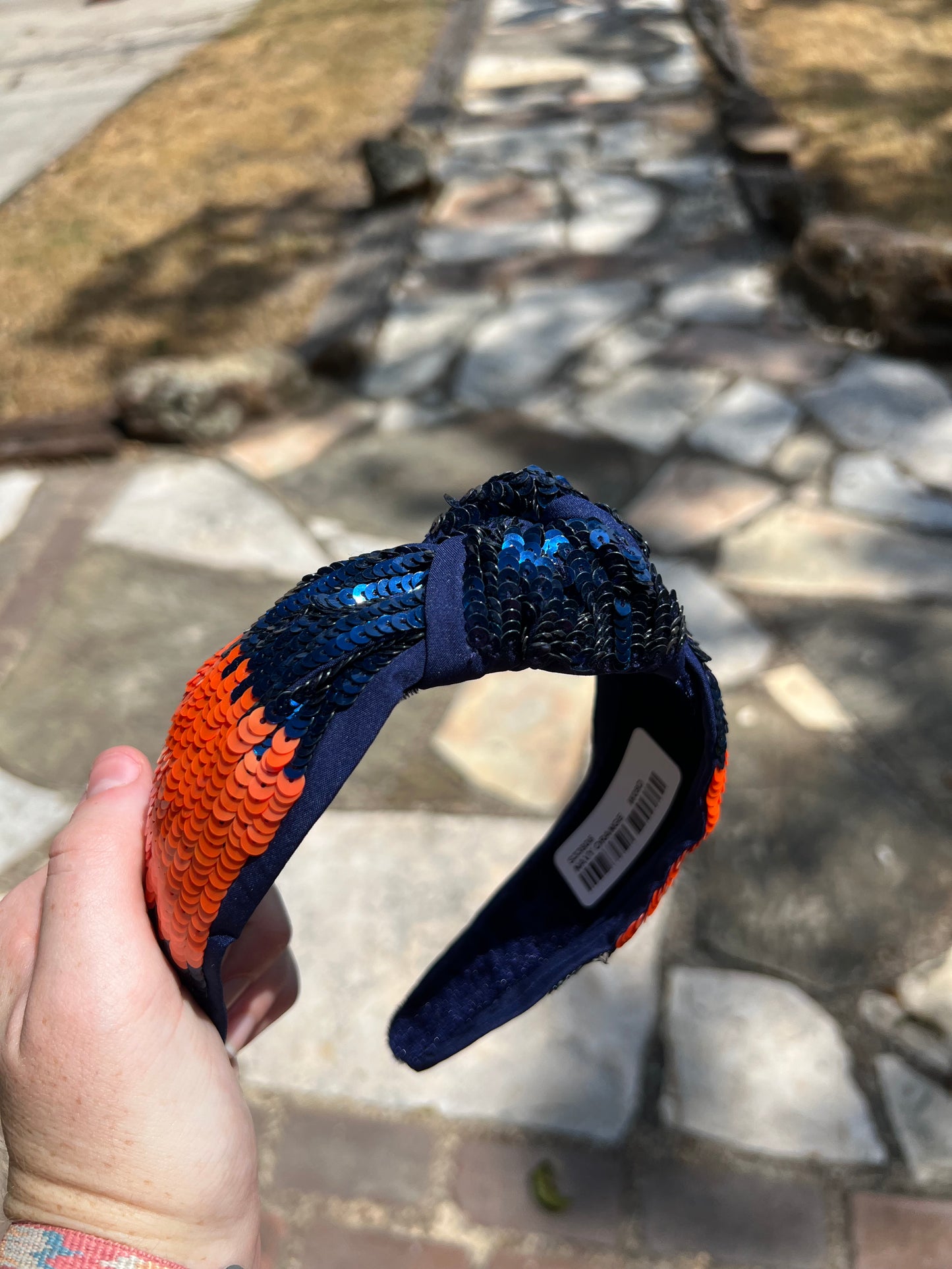 Navy/Orange Headband