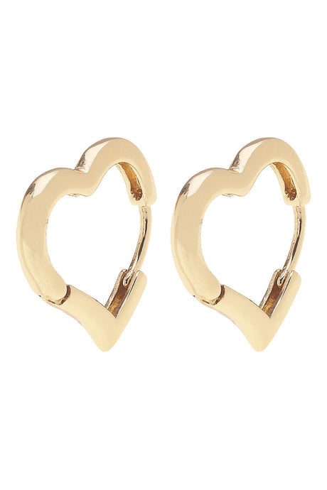 Heart Huggie Hoop Gold