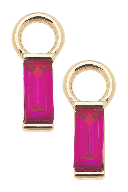 Neon Pink Gem Charm