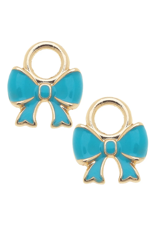 Teal Bow Charm