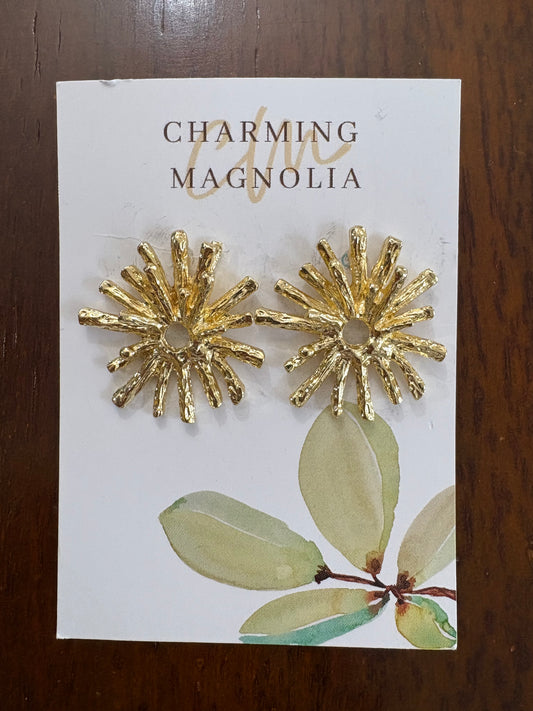 Gold Starburst Earring