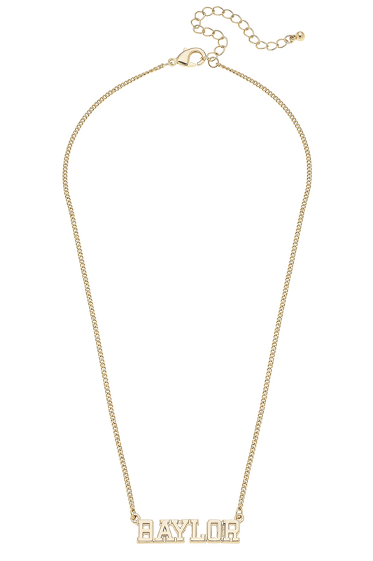 Baylor Bears Varsity Outline Necklace
