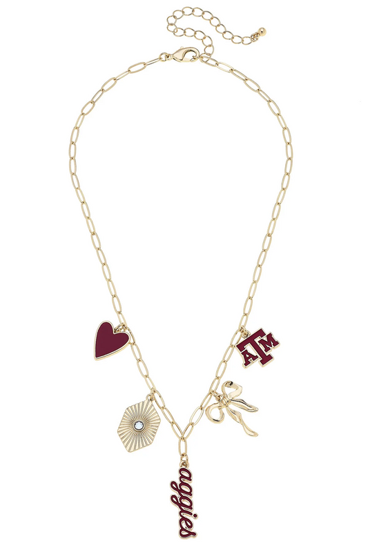 Texas A&M Aggies Paper Clip Charm Collector Necklace