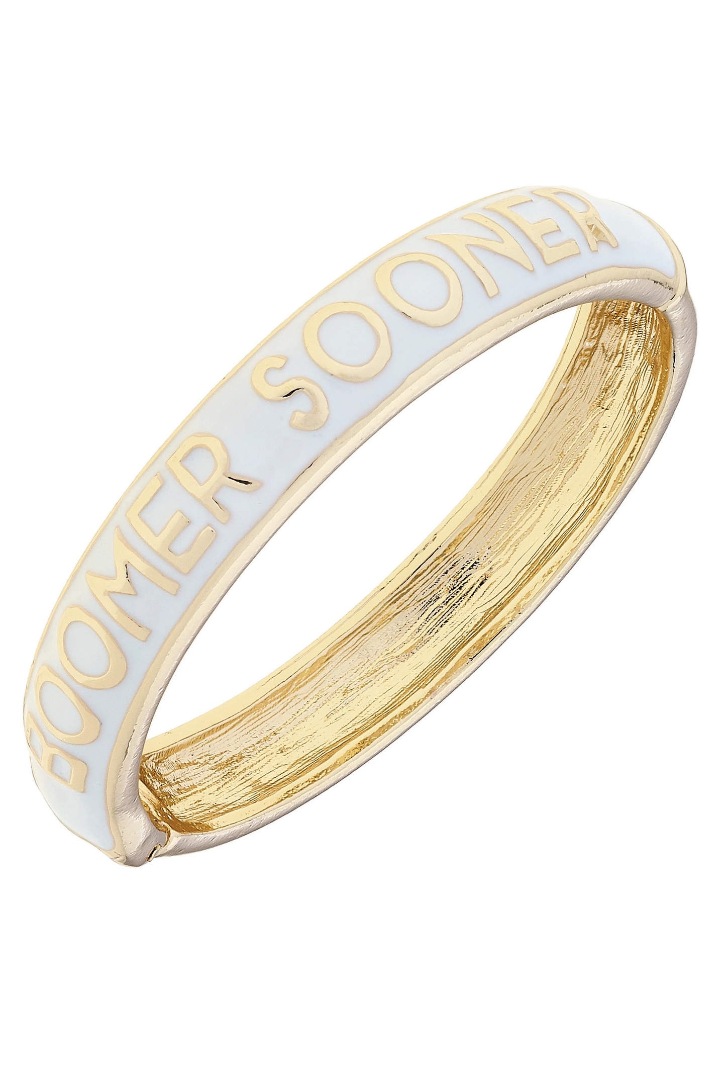 Oklahoma Sooners Sculpted Enamel Hinge Bangle