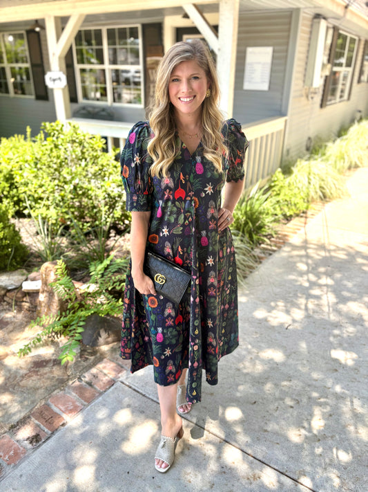 Montauk Botanical Print Dress