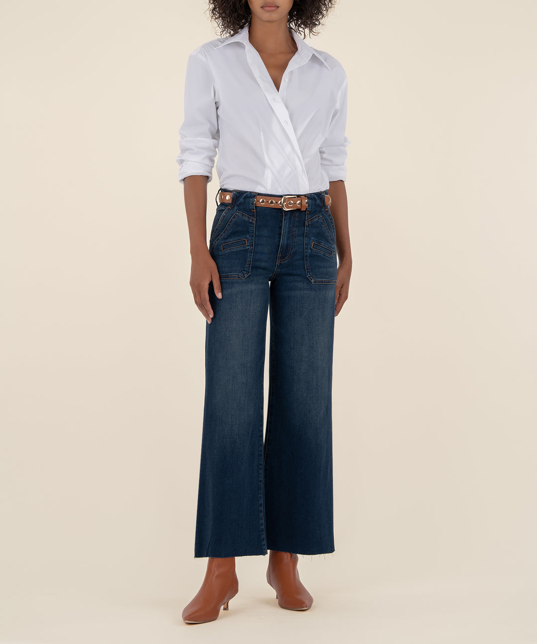 KUT High Rise Meg Wide Leg Jeans