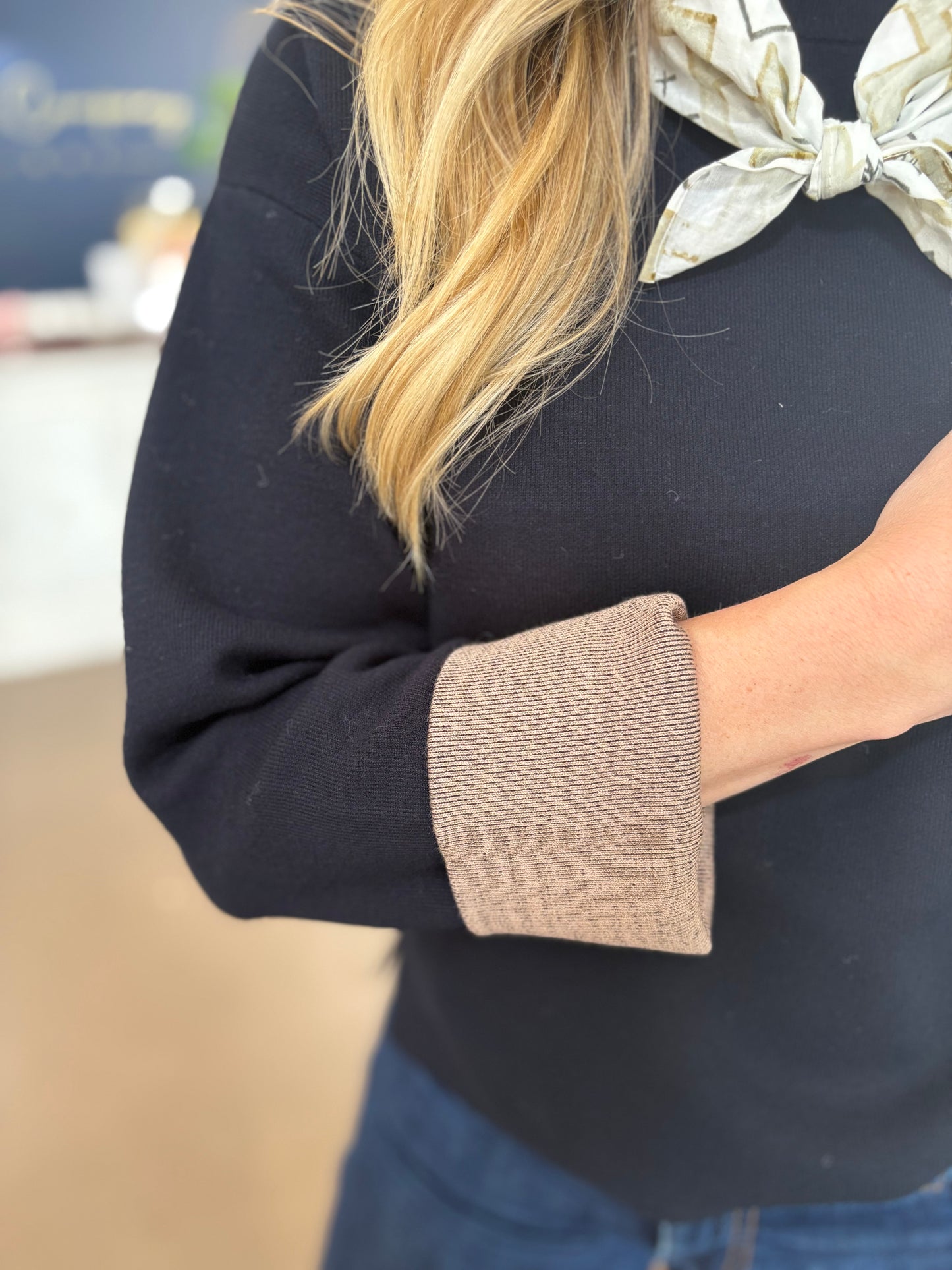 Brenna Dark Navy Sweater