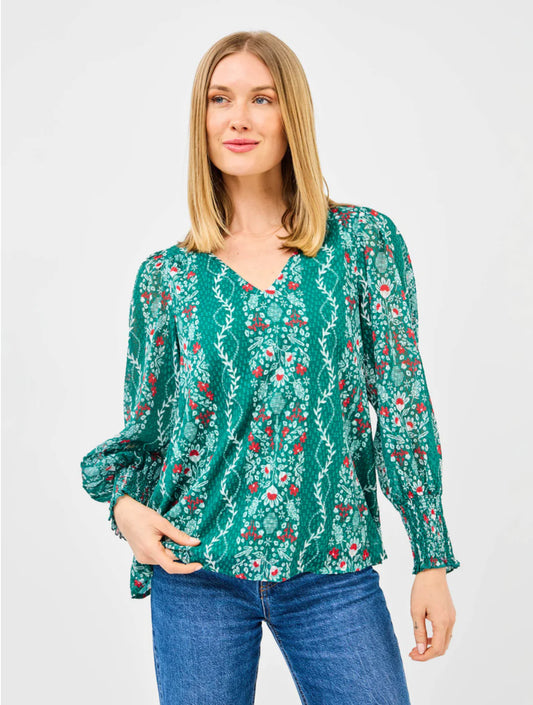 Ivy Lane Green Anastasia Top