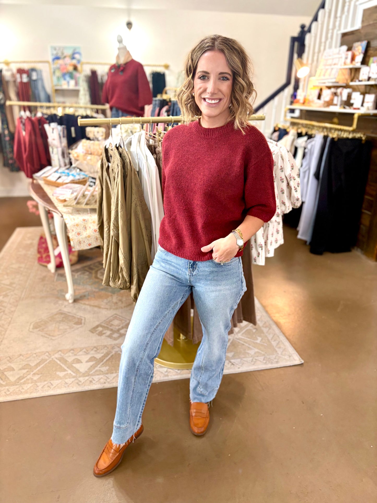 Cabernet Elbow Sweater