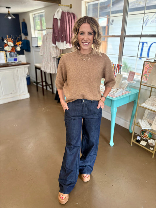 Blue Noir Wide Leg Pants