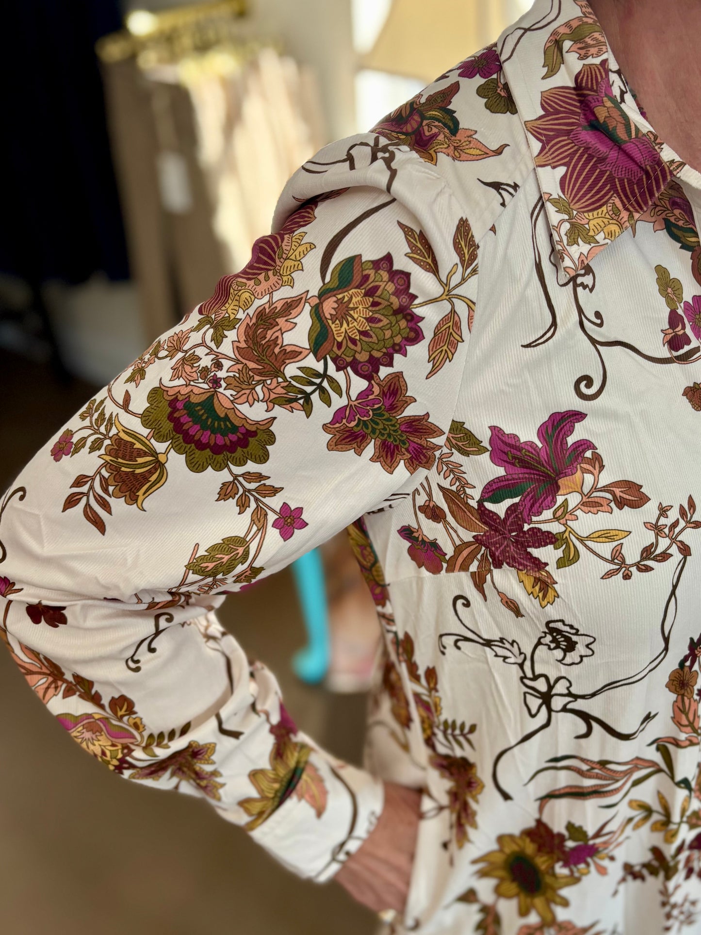 Autumn Bouquet Long Sleeve Dress