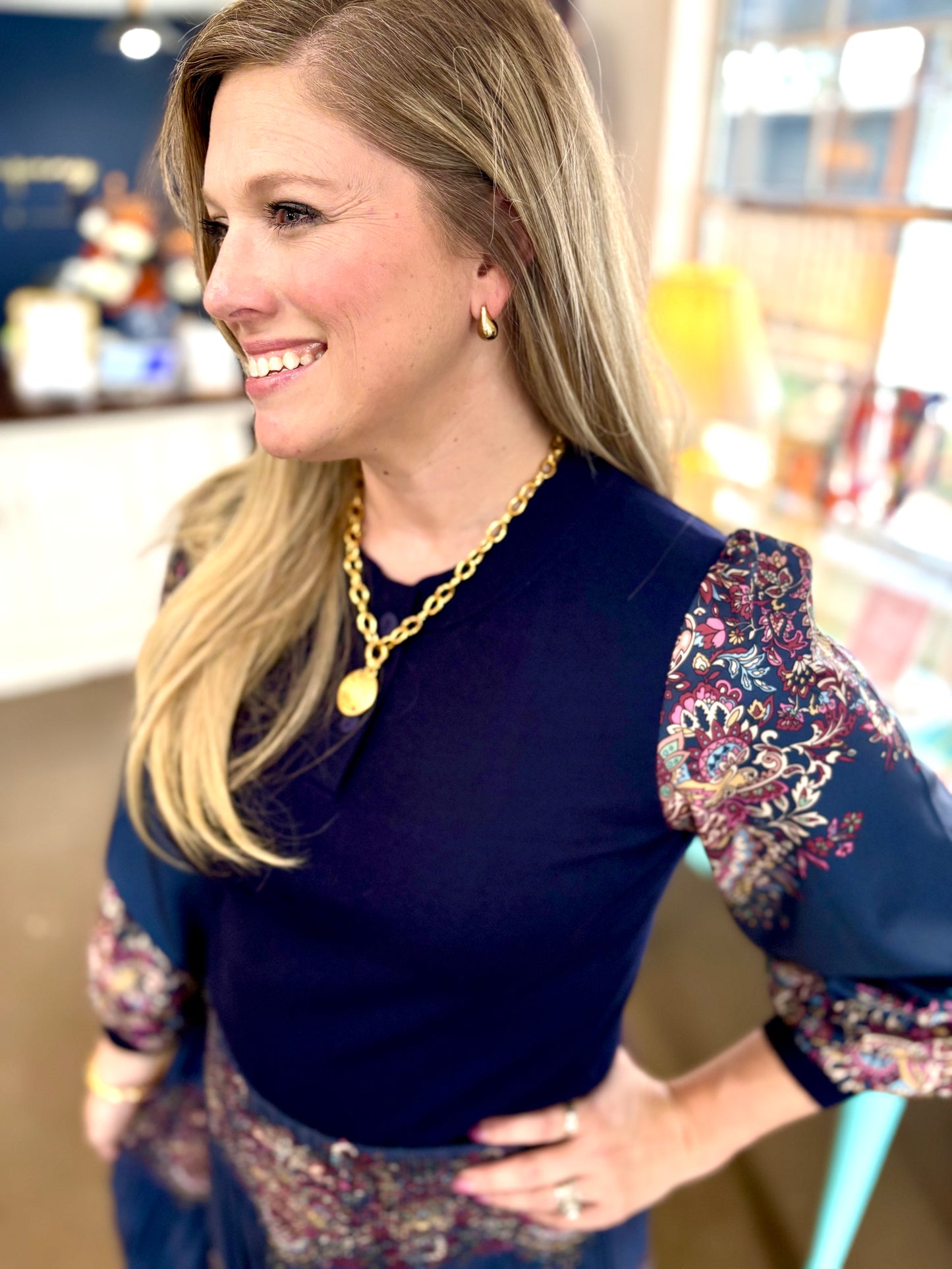 Midnight Paisley Top