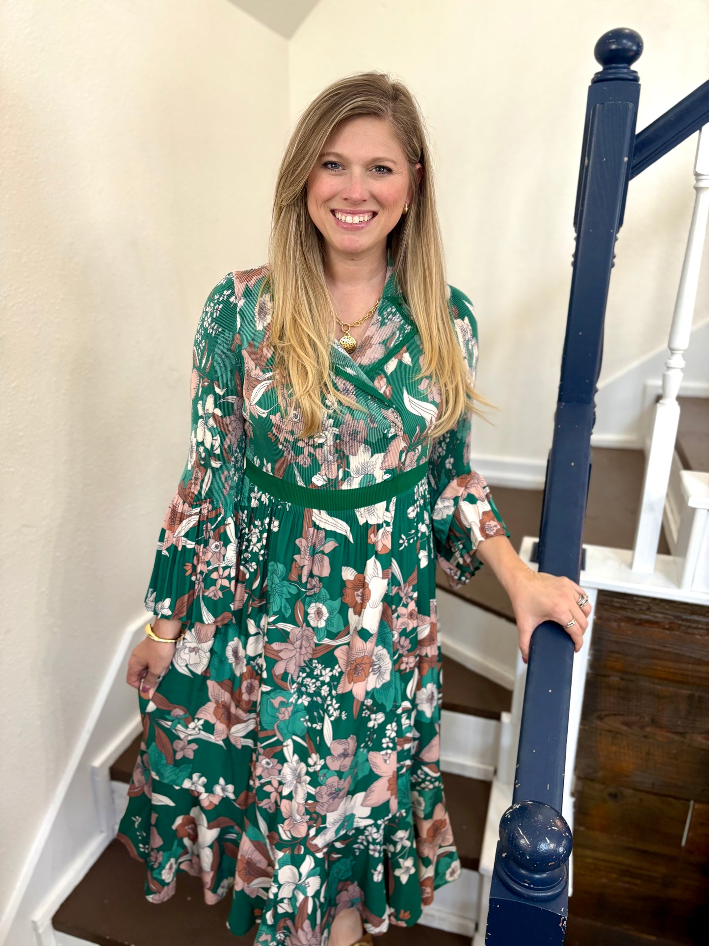 Olive Orchard Midi-Dress